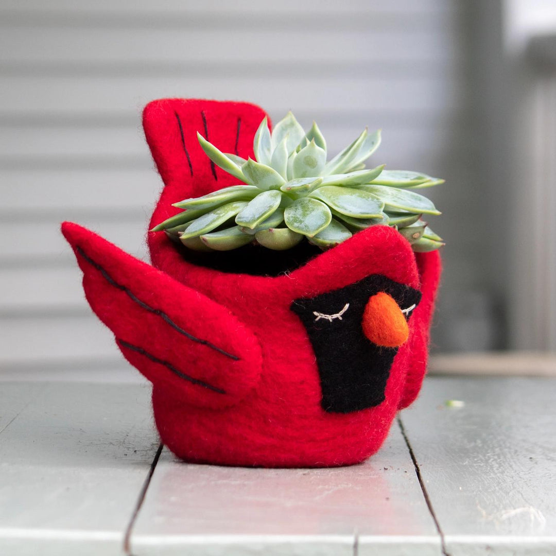 Cardinal Felt Planter