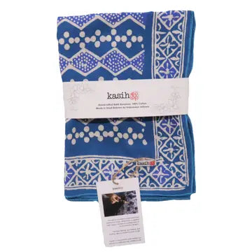 Kasih blue and white bandana