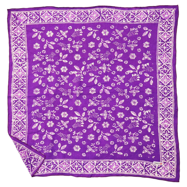 purple Kasih bandana on a white background