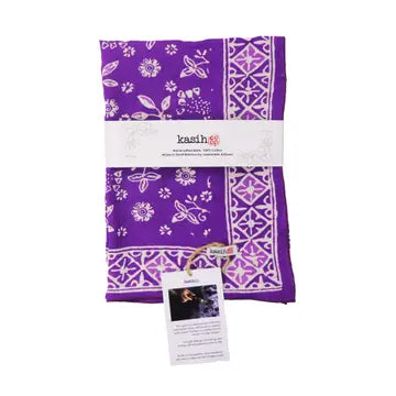 purple Kasih bandana on a white background