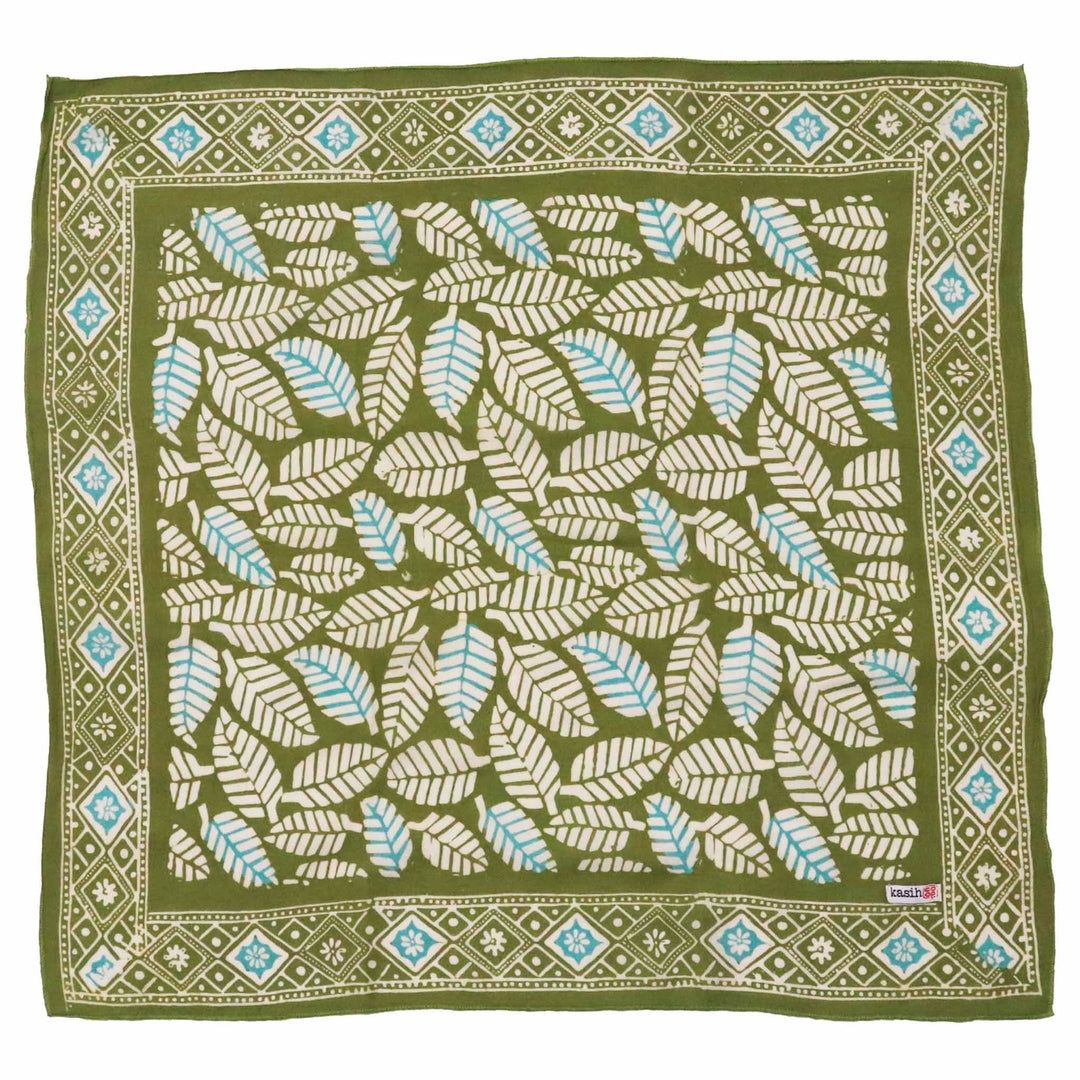 green banana with coffee leaf design. 