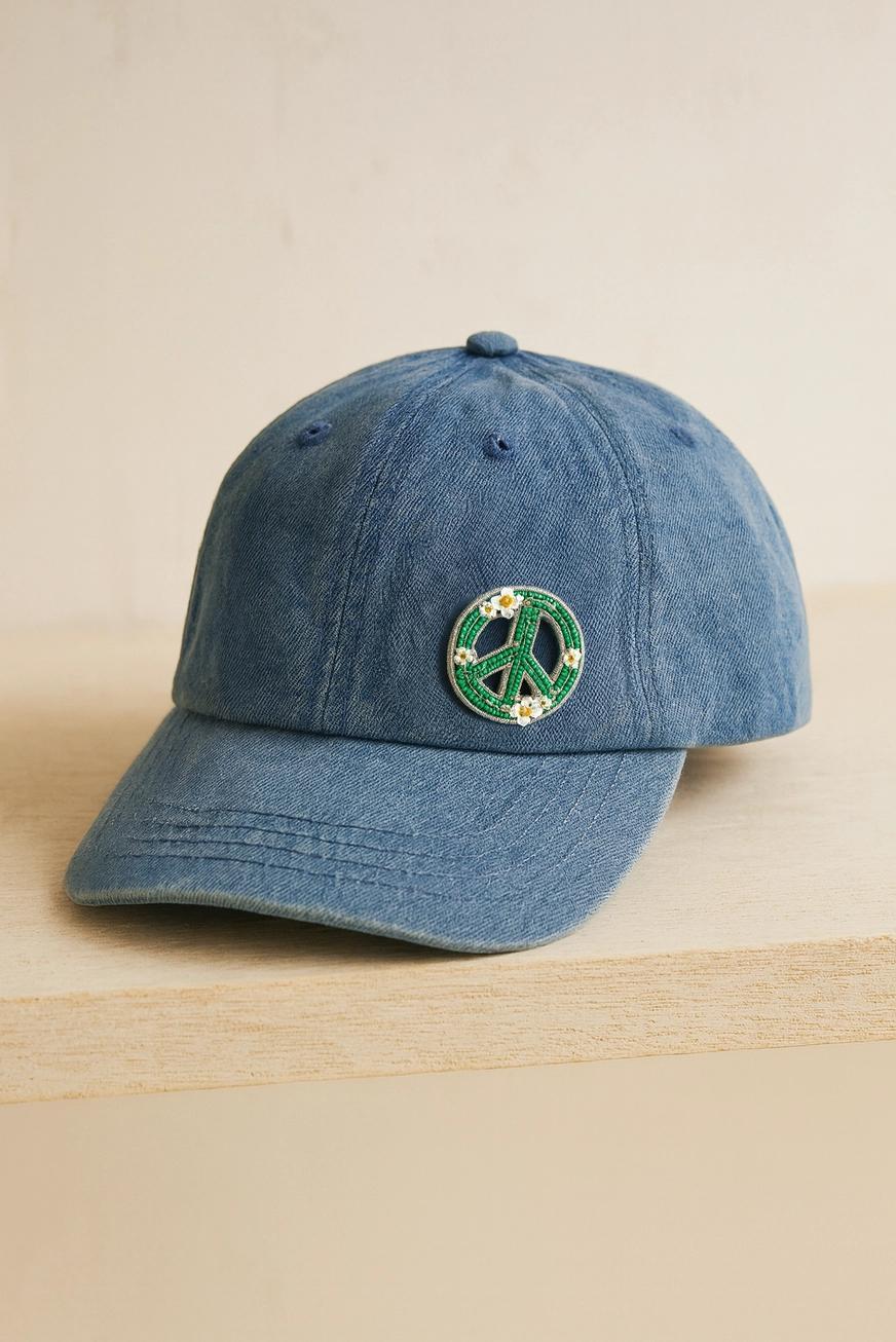 Beaded Peace Brooch Pin