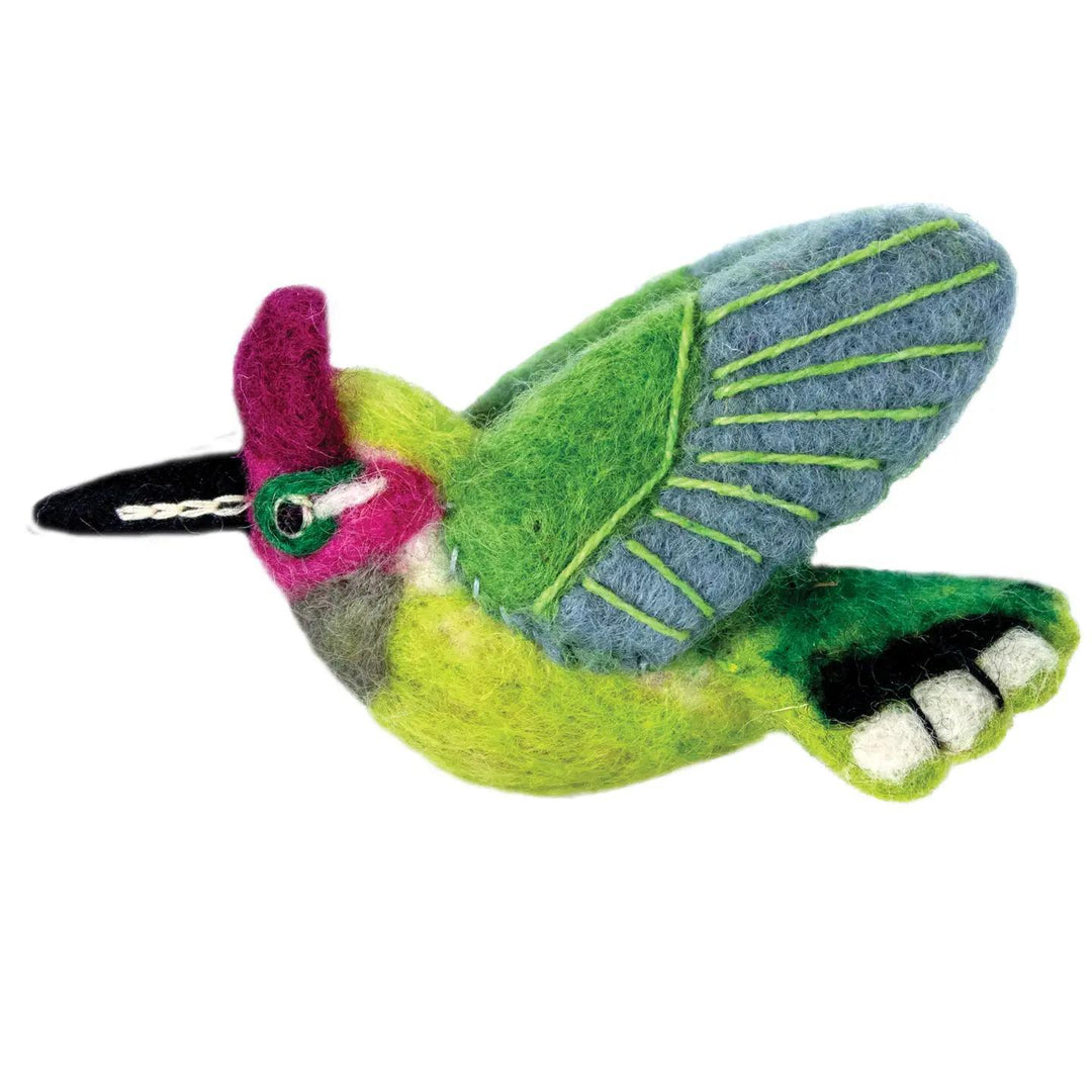 Felt hummingbird ornament