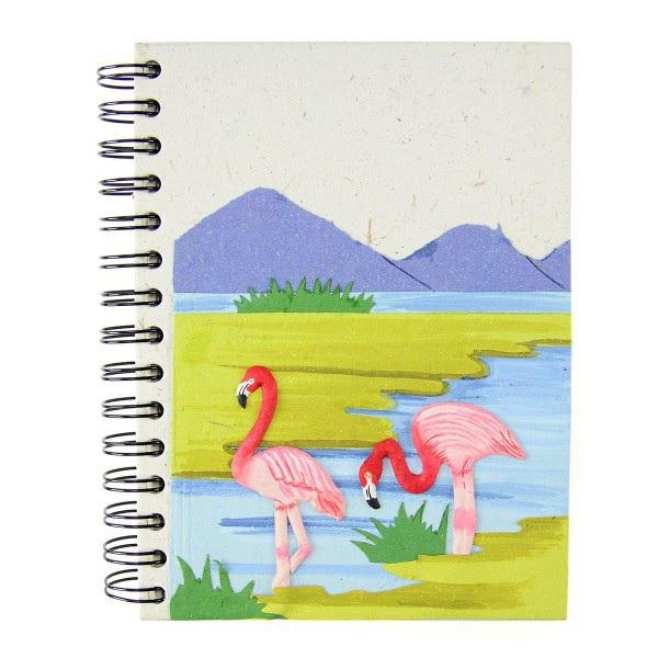 Mr. ellie pooh notebook with two flamingos
