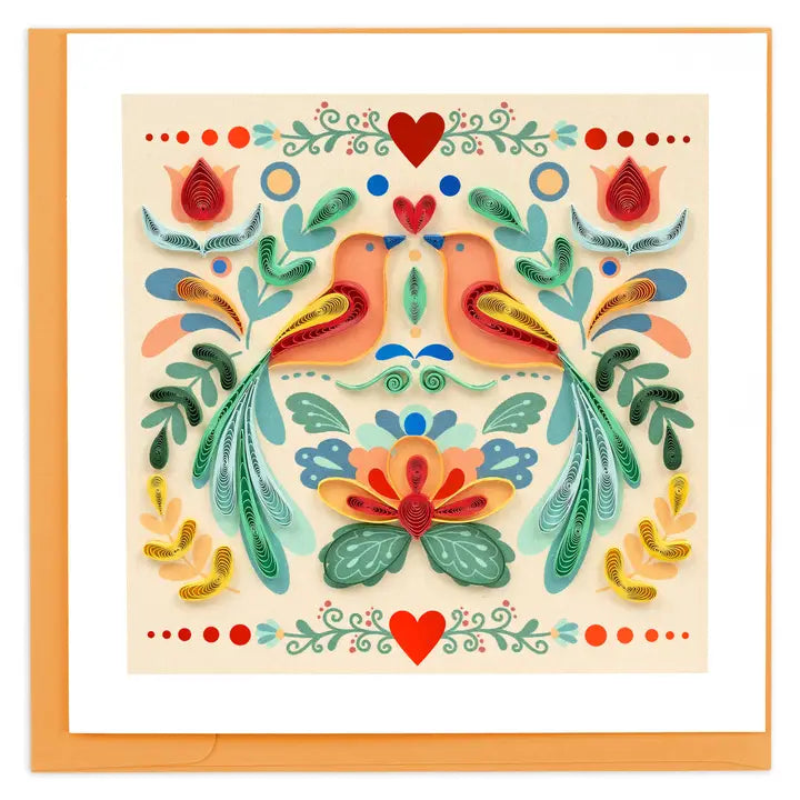 Quilling Card Folk Art