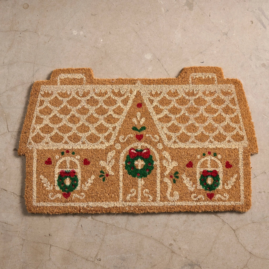 Gingerbread House Door Mat