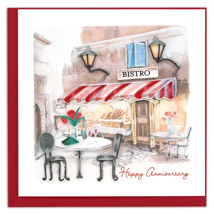 Quilling Card Bistro Anniversary