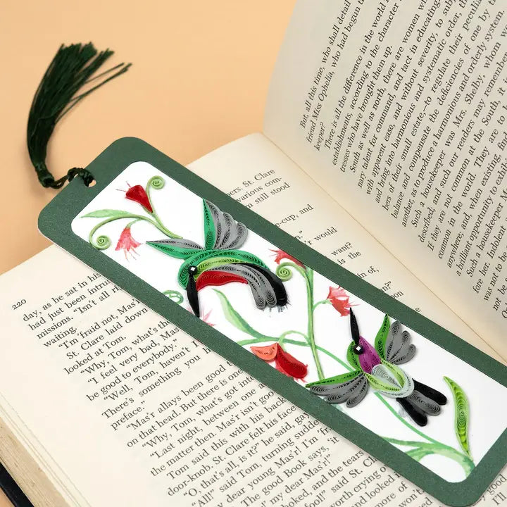 Quilled Paper Hummingbird Bookmark