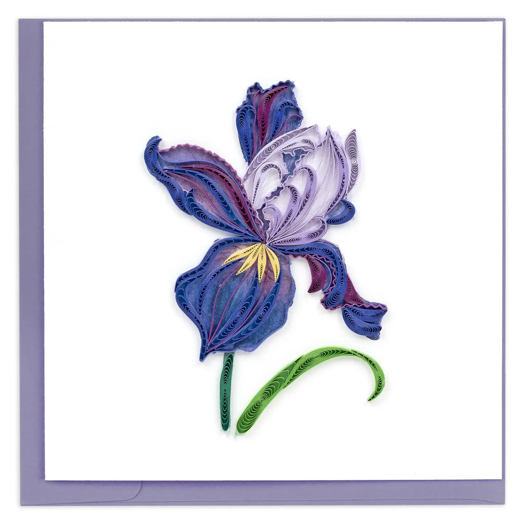 Quilling Card Iris Bloom