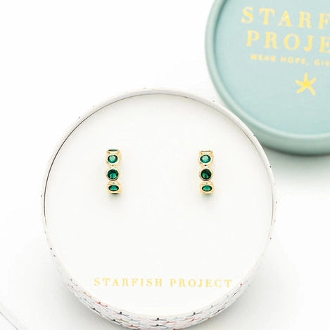 Jubilee Emerald Green Hoop Earrings