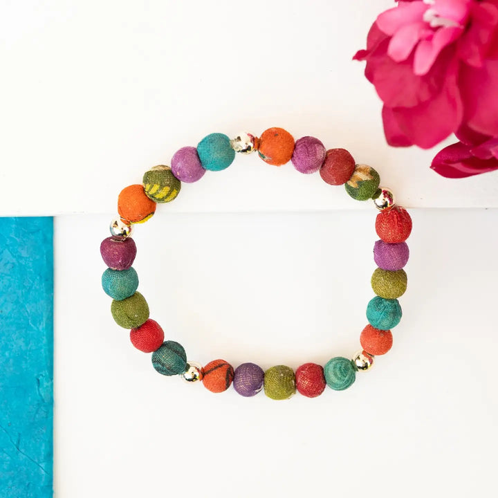 Kantha Harvest Bauble Bracelet