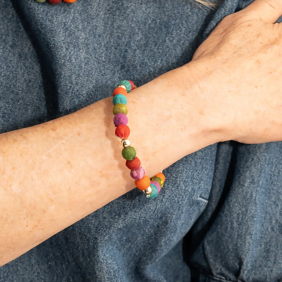 Kantha Harvest Bauble Bracelet