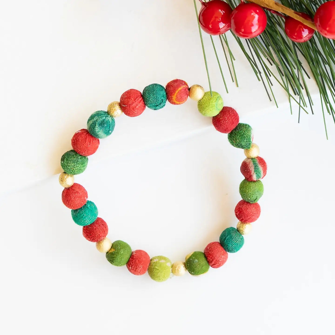 Kantha Holiday Bracelet