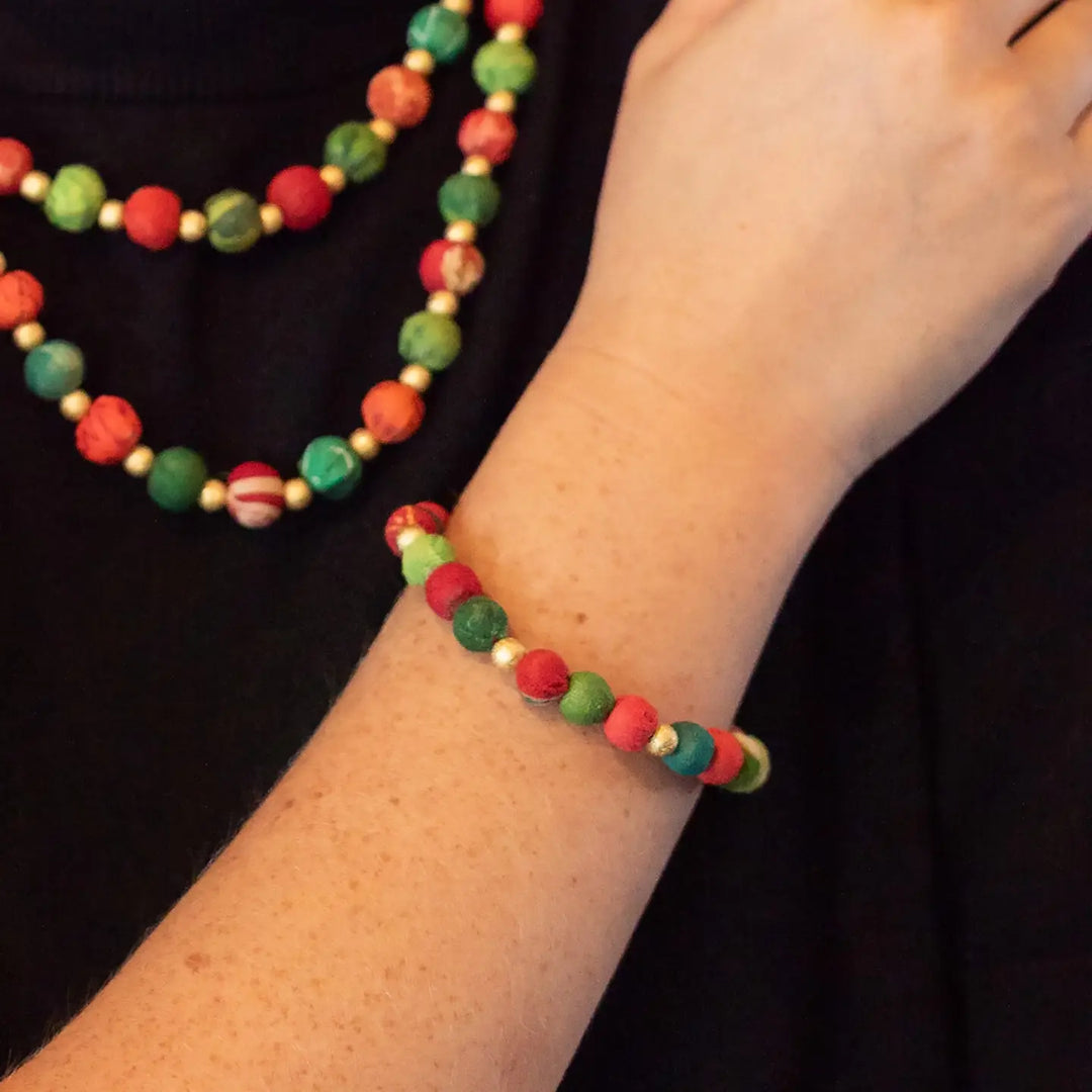 Kantha Holiday Bracelet