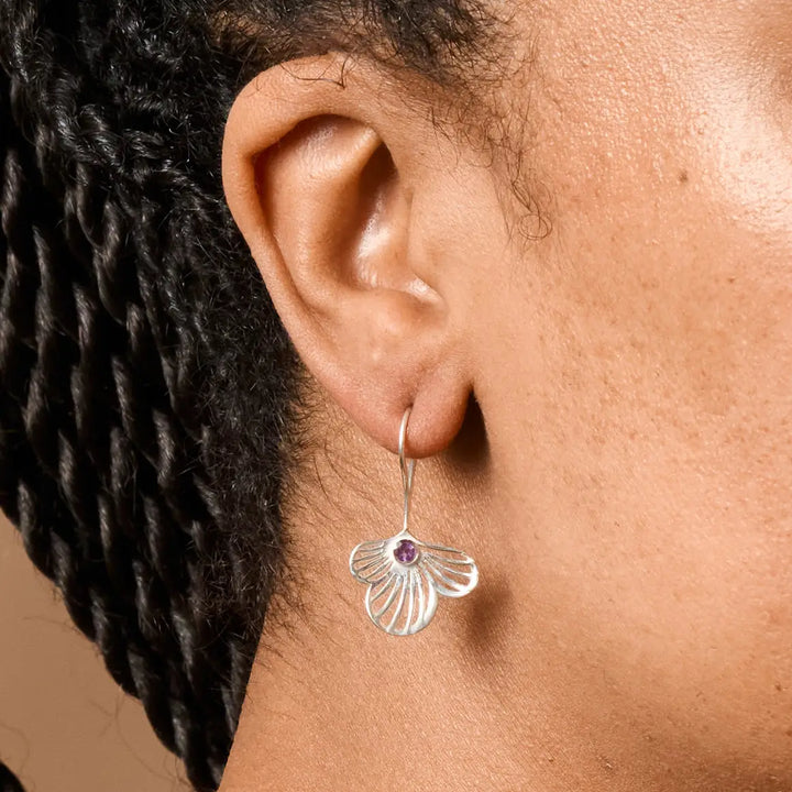 Amethyst Bloom Drop Earrings