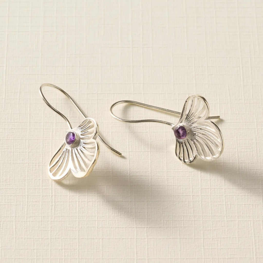 Amethyst Bloom Drop Earrings