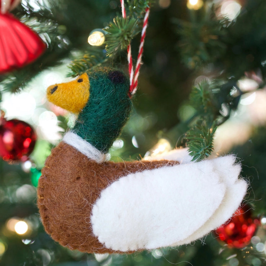 Mallard Duck Felt Wool Ornament