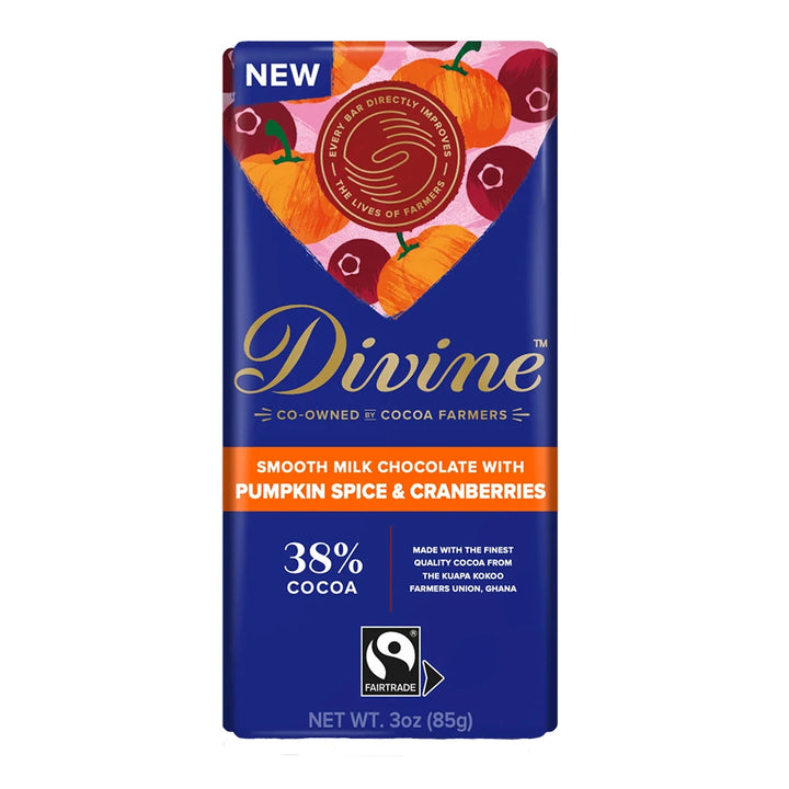 A divine pumpkin spice and cranberries bar on a white background