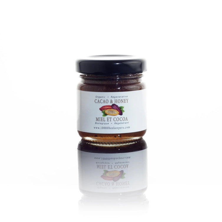 MINI CACAO honey on a white background