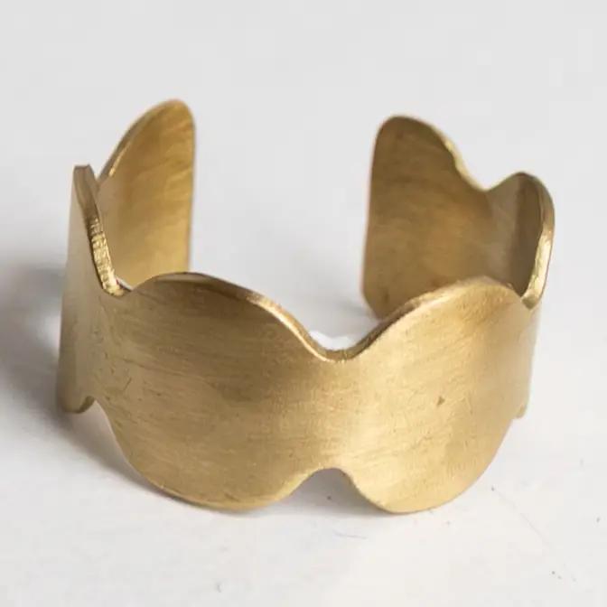Gold ring on a white background
