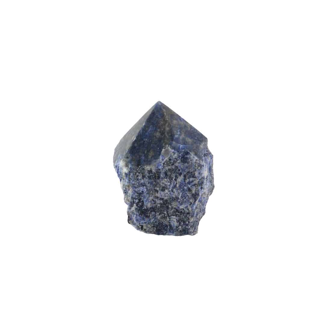 Blue crystal on a white background