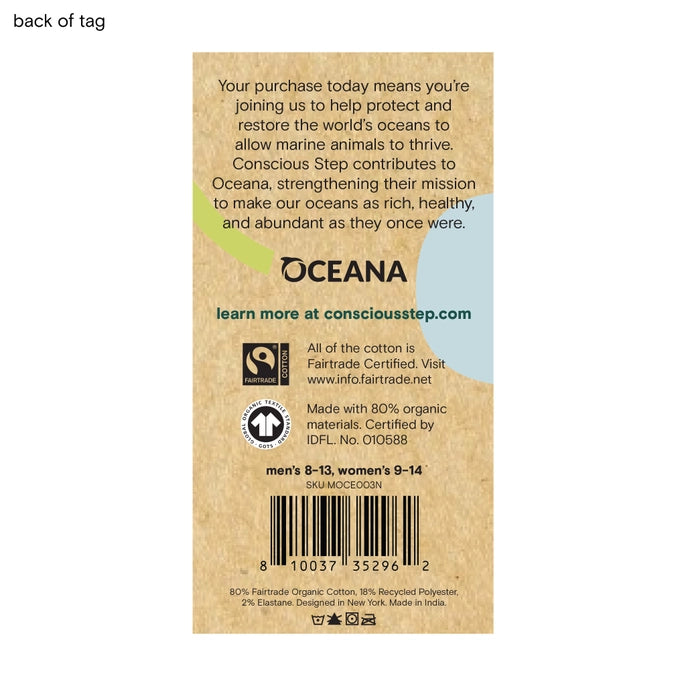 Conscious Step label with Oceana