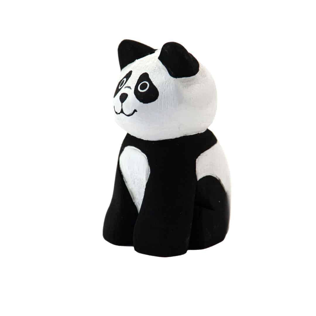 painted balsa wood panda