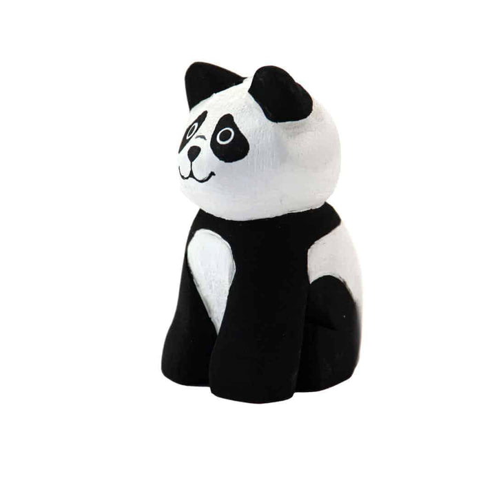 painted balsa wood panda