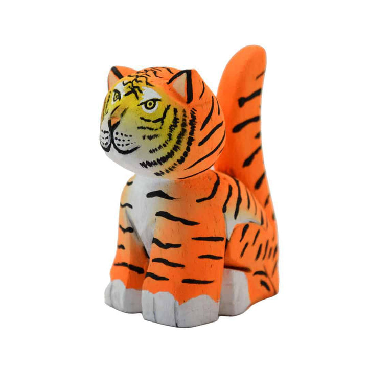 painted balsa wood tiger