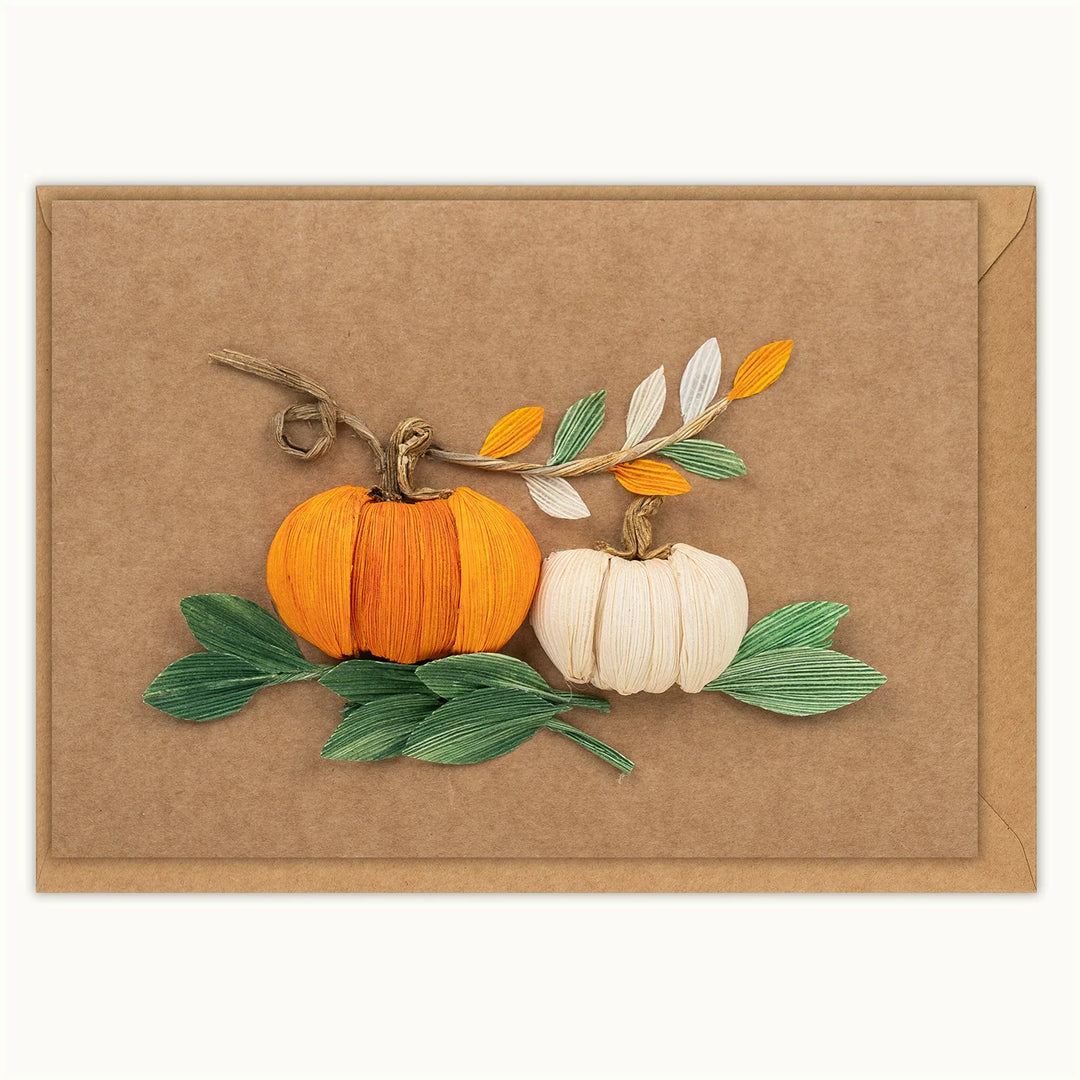 Pumpkin Cornhusk Card