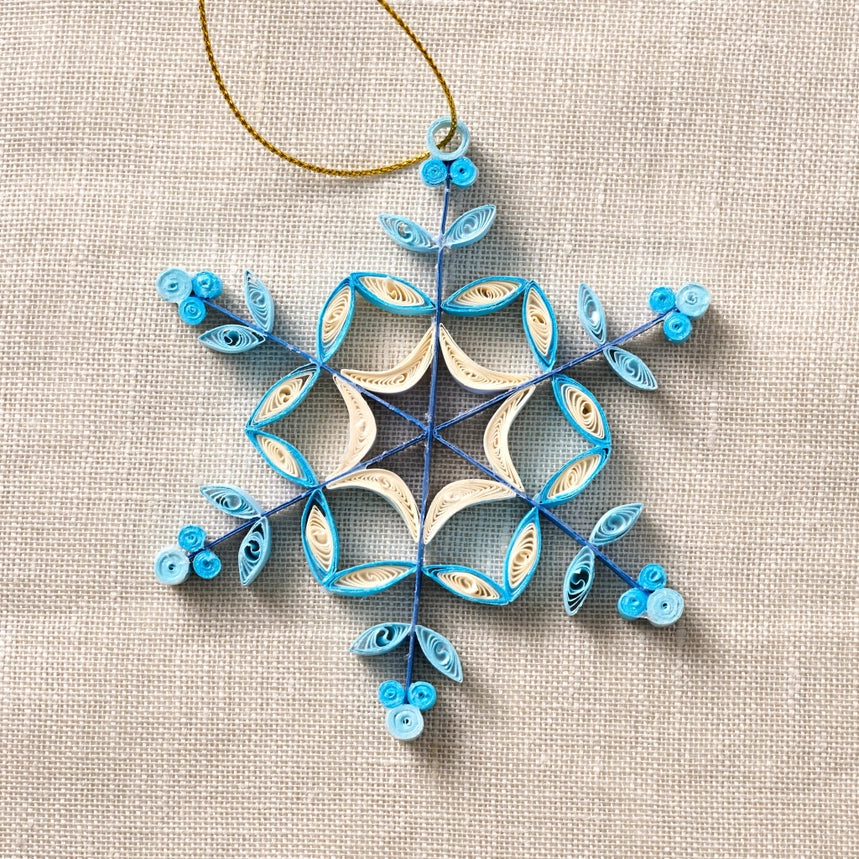 Quilled Blue Snowflake Ornament