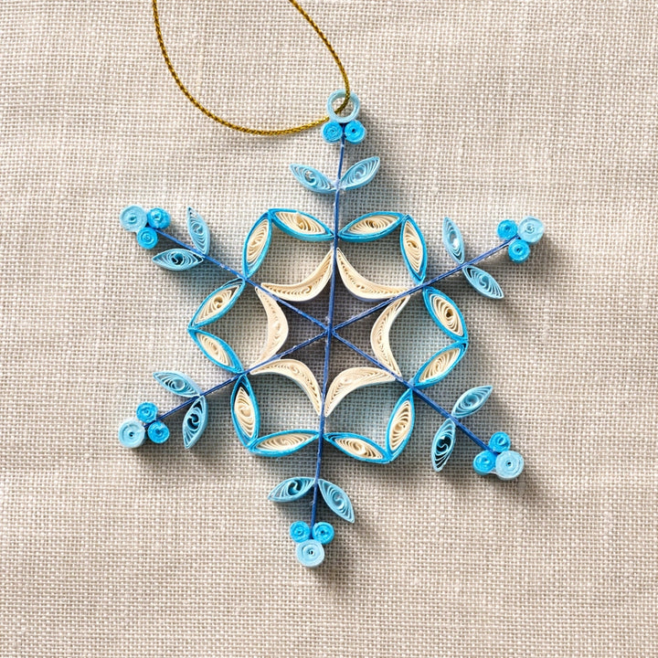 Quilled Blue Snowflake Ornament
