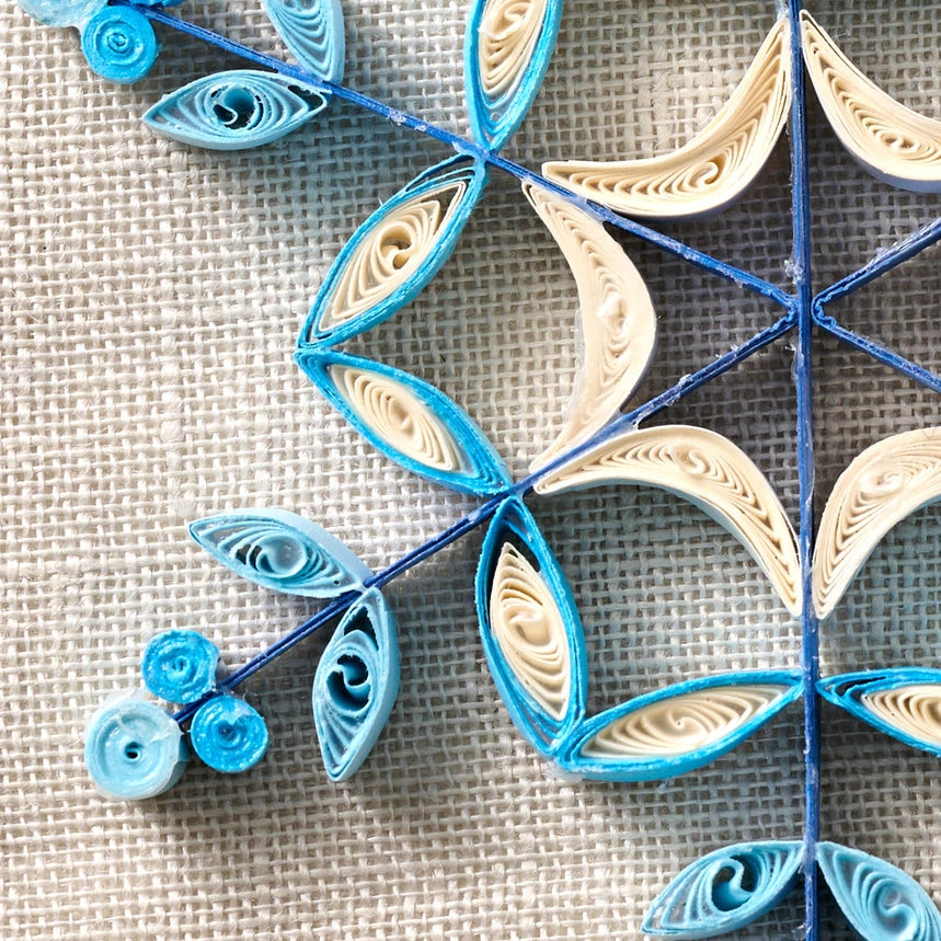 Quilled Blue Snowflake Ornament