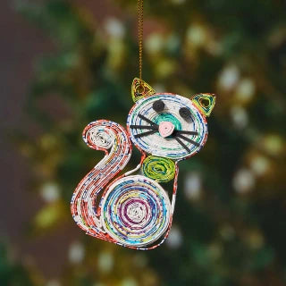 quilled cat ornament 