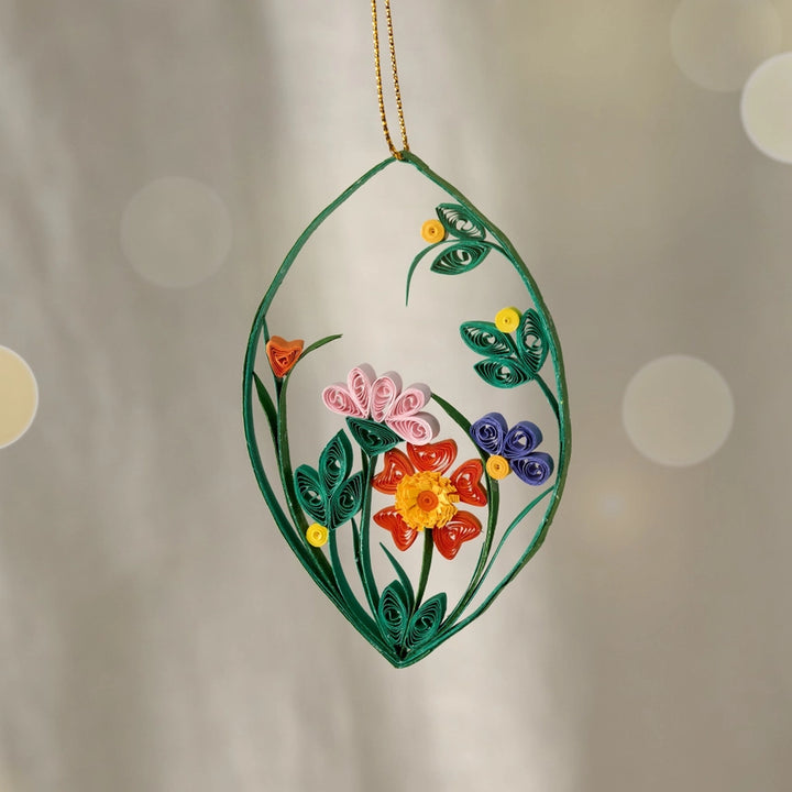 Quilled Flower Garden Ornament