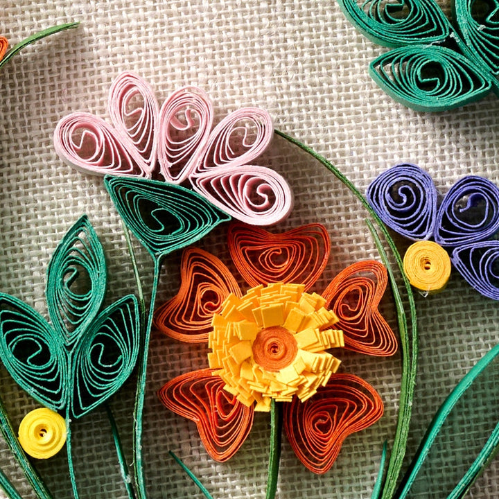 Quilled Flower Garden Ornament
