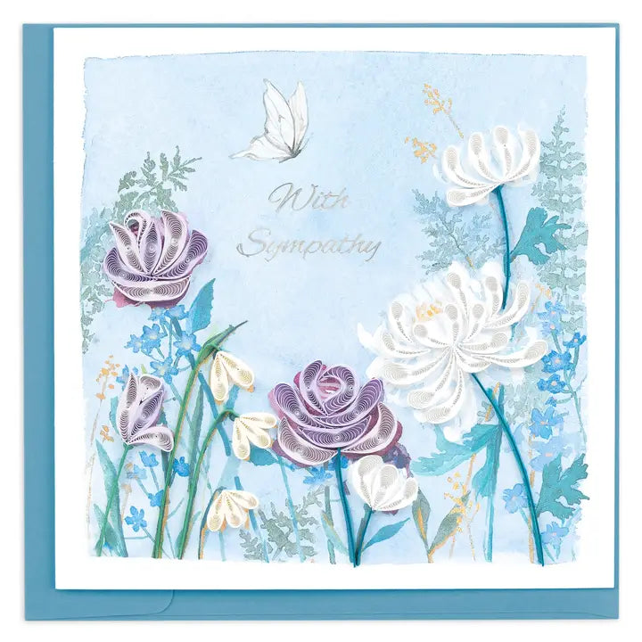 Quilling Card Sympathy Garden