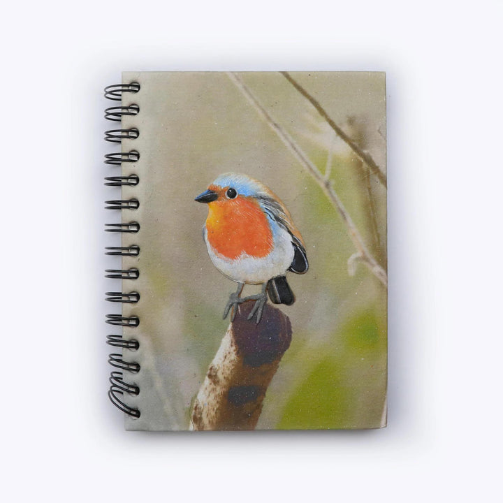 Mr. Ellie Pooh notebook with a robin