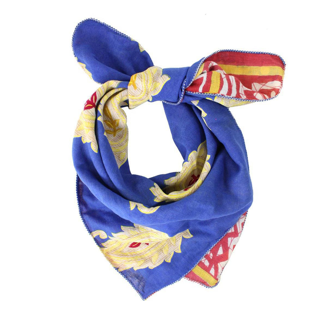 Colorful bandana with a pattern on a white background
