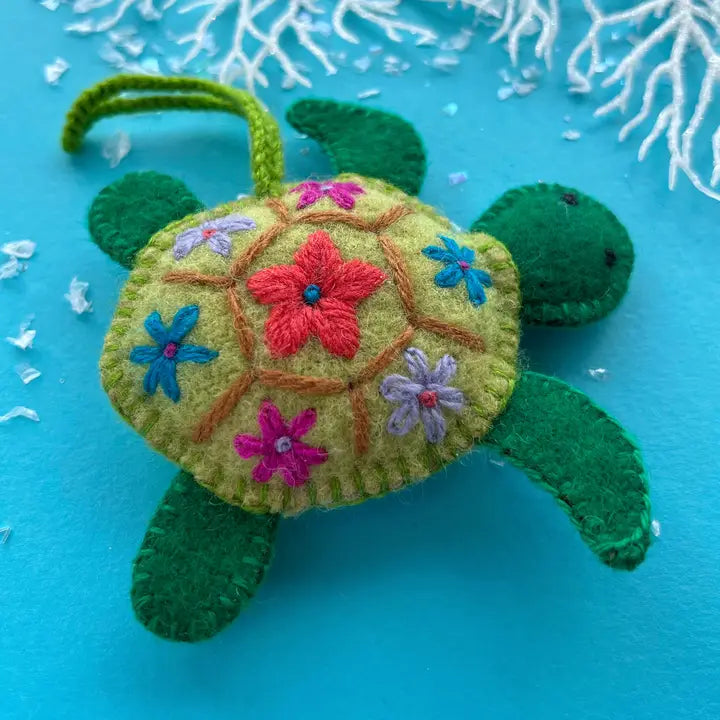 Sea Turtle Wool Ornament