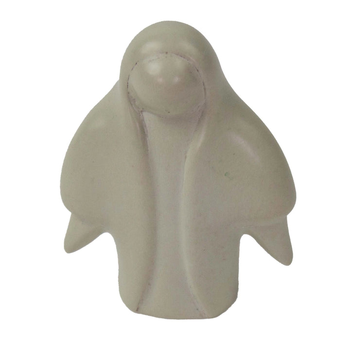 A small sculpted figurine of Mary  on a white background.