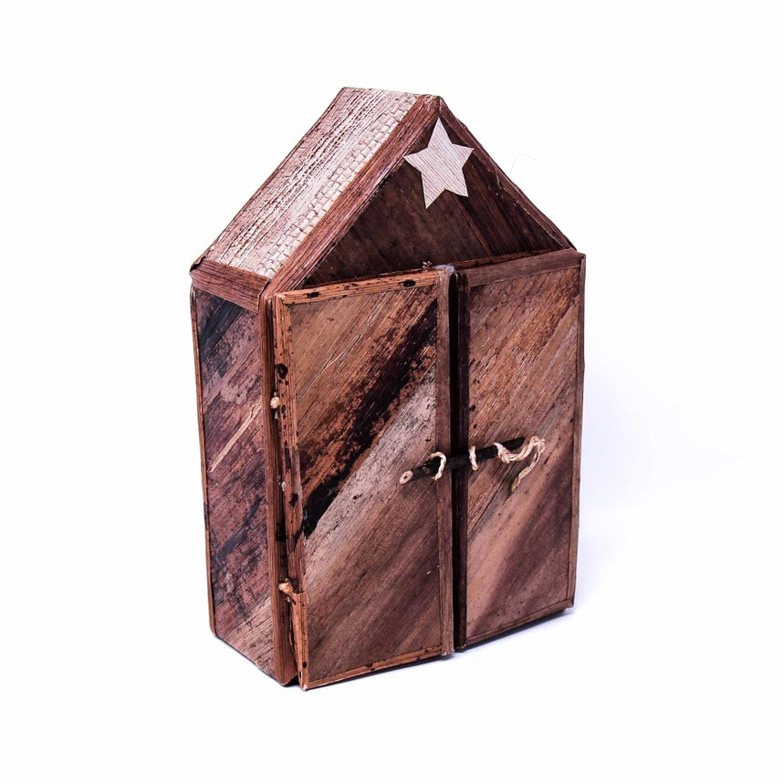 Soapstone Nativity Set and Banana Fiber Barn
