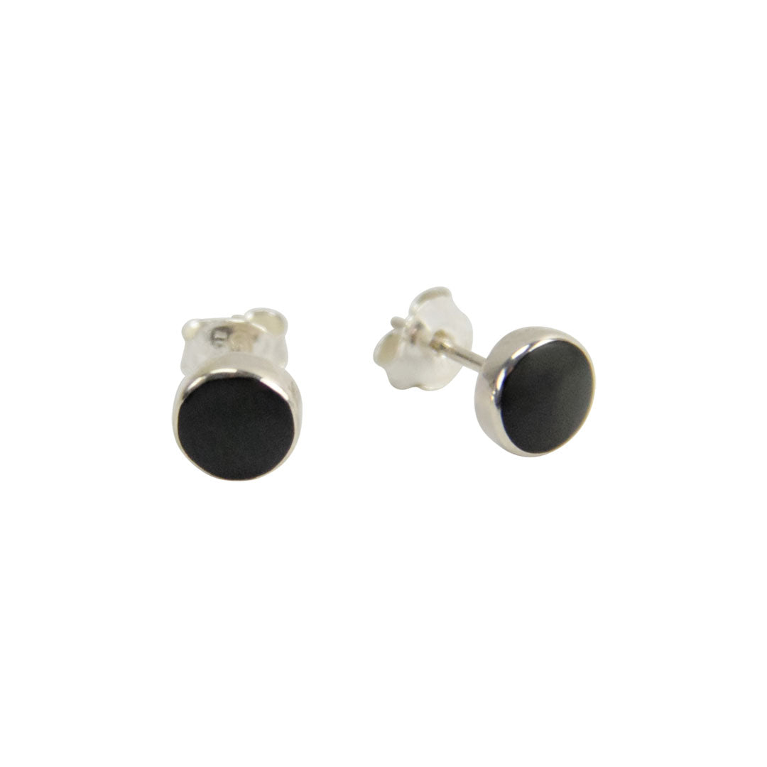 Sterling Silver Circle Stud Earrings