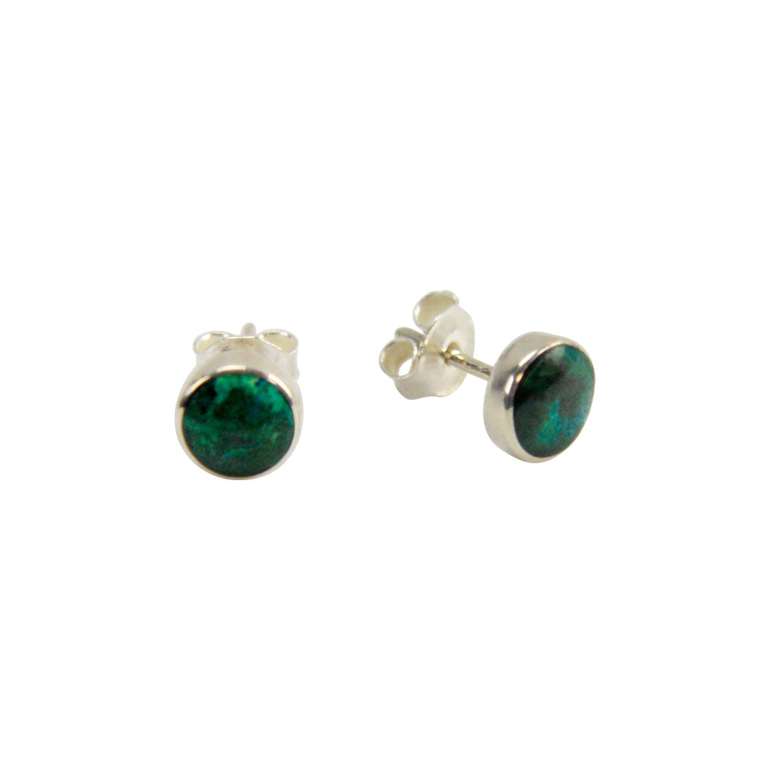 Sterling Silver Circle Stud Earrings