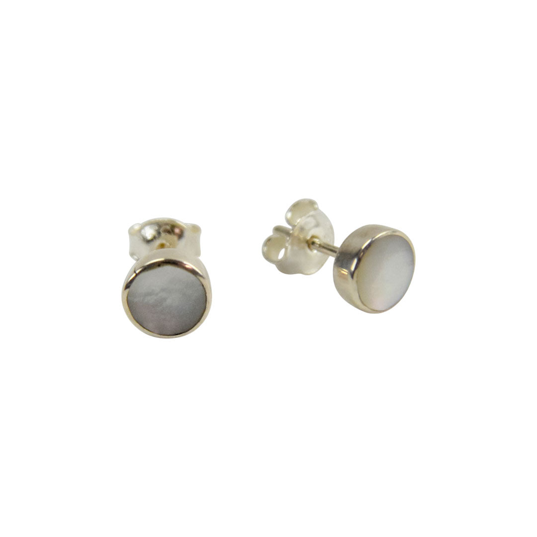 Sterling Silver Circle Stud Earrings