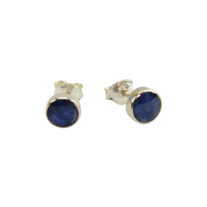 Sterling Silver Circle Stud Earrings
