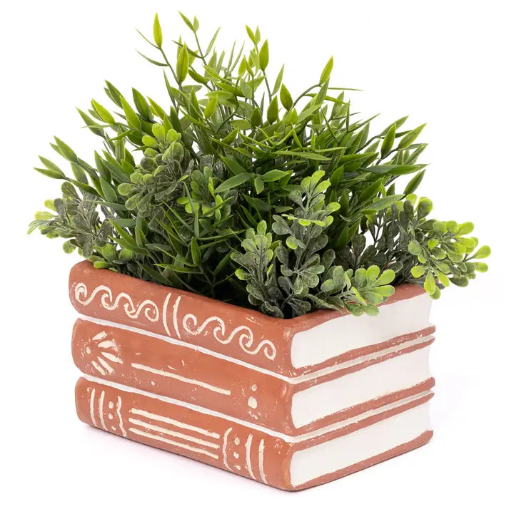 Books Terracotta Planter