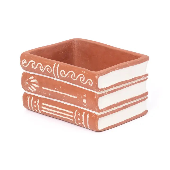 Books Terracotta Planter