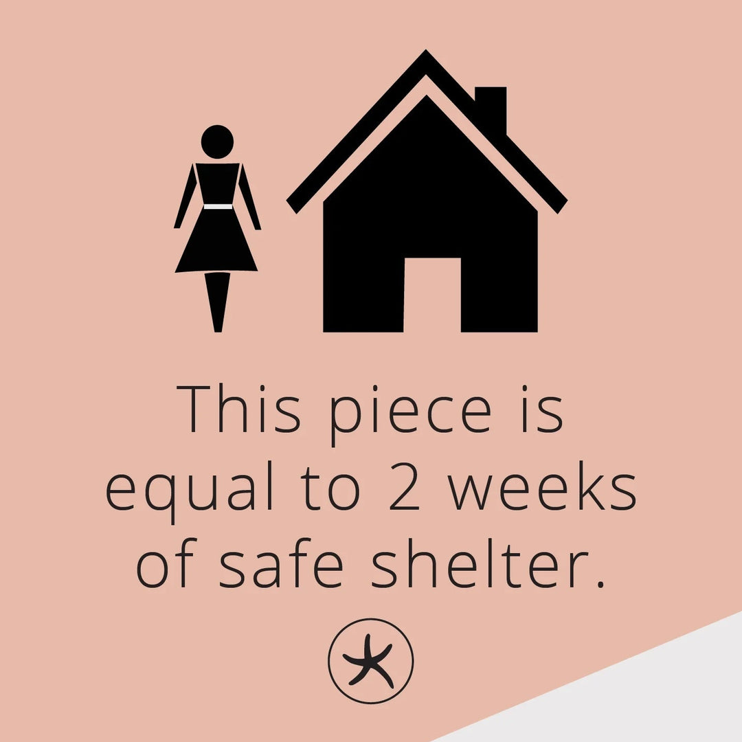 Icon of a house and a person with text on a pink background