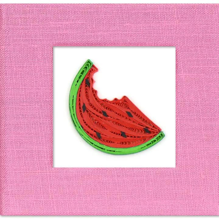 Quilted watermelon slice sticky note cover